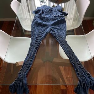 Anthropologie ett:twa Pinstripe Chambray Jumper Size Small